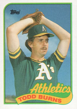 #174 Todd Burns - Oakland Athletics - 1989 Topps Baseball