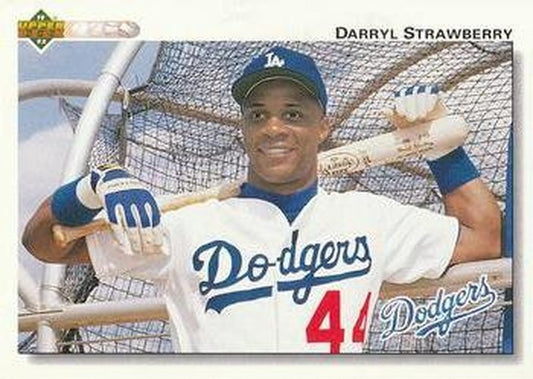 #174 Darryl Strawberry - Los Angeles Dodgers - 1992 Upper Deck Baseball