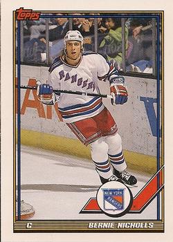 #174 Bernie Nicholls - New York Rangers - 1991-92 Topps Hockey