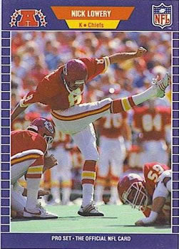 #174 Nick Lowery - Kansas City Chiefs - 1989 Pro Set Football