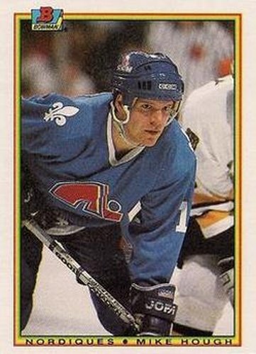 #174 Mike Hough - Quebec Nordiques - 1990-91 Bowman Hockey