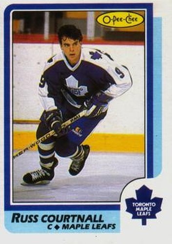 #174 Russ Courtnall - Toronto Maple Leafs - 1986-87 O-Pee-Chee Hockey