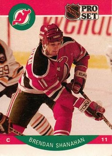 #174 Brendan Shanahan - New Jersey Devils - 1990-91 Pro Set Hockey