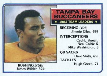 #174 James Wilder - Tampa Bay Buccaneers - 1983 Topps Football