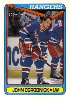 #174 John Ogrodnick - New York Rangers - 1990-91 O-Pee-Chee Hockey