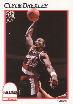 #174 Clyde Drexler - Portland Trail Blazers - 1991-92 Hoops Basketball