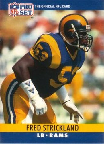 #174 Fred Strickland - Los Angeles Rams - 1990 Pro Set Football