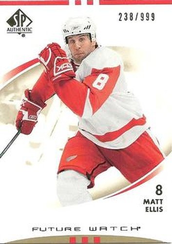 #174 Matt Ellis - Detroit Red Wings - 2007-08 SP Authentic Hockey