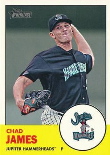 #174 Chad James - Jupiter Hammerheads - 2012 Topps Heritage Minor League Baseball