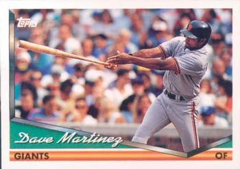 #174 Dave Martinez - San Francisco Giants - 1994 Topps Baseball