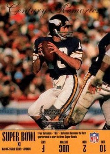 #174 Fran Tarkenton - Minnesota Vikings - 1999 Upper Deck Century Legends Football