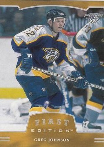 #174 Greg Johnson - Nashville Predators - 2002-03 Be a Player First Edition Hockey