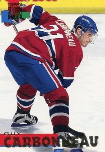#174 Guy Carbonneau - Montreal Canadiens - 1994-95 Stadium Club Hockey