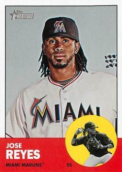 #174 Jose Reyes - Miami Marlins - 2012 Topps Heritage Baseball