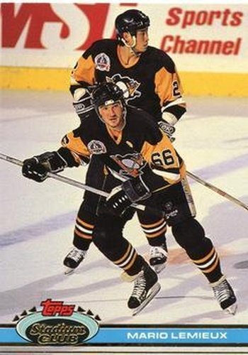 #174 Mario Lemieux - Pittsburgh Penguins - 1991-92 Stadium Club Hockey