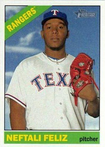 #174 Neftali Feliz - Texas Rangers - 2015 Topps Heritage Baseball