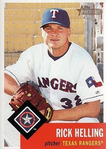 #174 Rick Helling - Texas Rangers - 2002 Topps Heritage Baseball