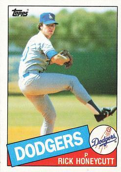 #174 Rick Honeycutt - Los Angeles Dodgers - 1985 Topps Baseball