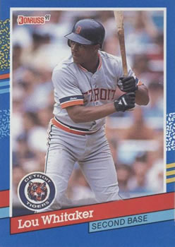 #174 Lou Whitaker - Detroit Tigers - 1991 Donruss Baseball