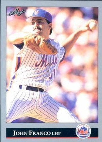 #174 John Franco - New York Mets - 1992 Leaf Baseball