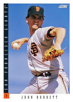 #174 John Burkett - San Francisco Giants - 1993 Score Baseball