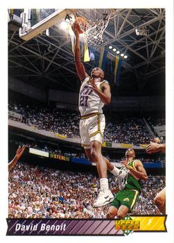 #174 David Benoit - Utah Jazz - 1992-93 Upper Deck Basketball
