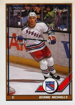 #174 Bernie Nicholls - New York Rangers - 1991-92 O-Pee-Chee Hockey