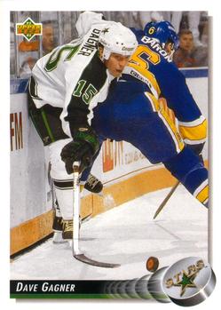 #174 Dave Gagner - Minnesota North Stars - 1992-93 Upper Deck Hockey