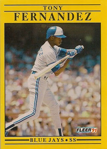 #174 Tony Fernandez - Toronto Blue Jays - 1991 Fleer Baseball