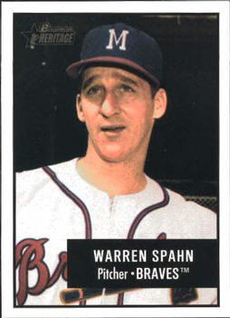 #174a Warren Spahn - Milwaukee Braves - 2003 Bowman Heritage Baseball