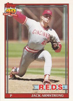 #175 Jack Armstrong - Cincinnati Reds - 1991 O-Pee-Chee Baseball