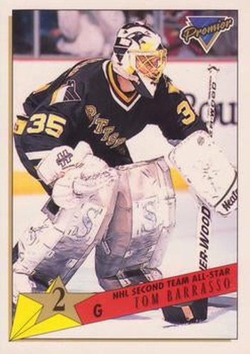 #175 Tom Barrasso - Pittsburgh Penguins - 1993-94 Topps Premier Hockey