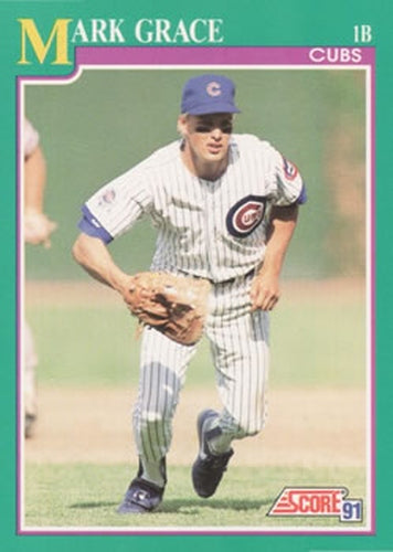 #175 Mark Grace - Chicago Cubs - 1991 Score Baseball