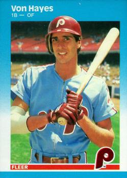 #175 Von Hayes - Philadelphia Phillies - 1987 Fleer Baseball