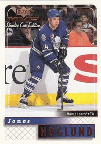 #175 Jonas Hoglund - Toronto Maple Leafs - 1999-00 Upper Deck MVP Stanley Cup Edition Hockey