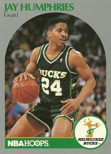 #175 Jay Humphries - Milwaukee Bucks - 1990-91 Hoops Basketball