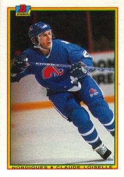 #175 Claude Loiselle - Quebec Nordiques - 1990-91 Bowman Hockey