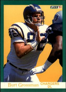 #175 Burt Grossman - San Diego Chargers - 1991 Fleer Football