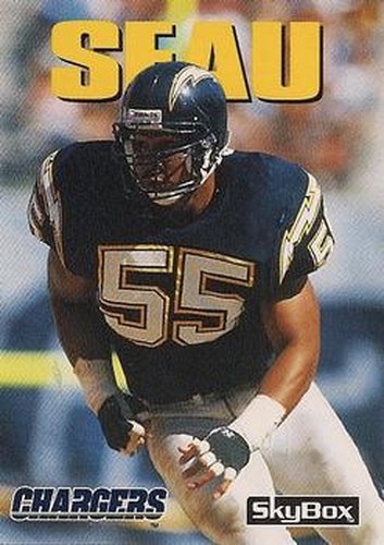 #175 Junior Seau - San Diego Chargers - 1992 SkyBox Impact Football