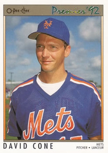 #175 David Cone - New York Mets - 1992 O-Pee-Chee Premier Baseball