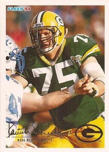 #175 Ken Ruettgers - Green Bay Packers - 1994 Fleer Football