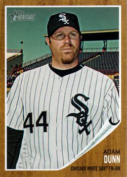 #175 Adam Dunn - Chicago White Sox - 2011 Topps Heritage Baseball