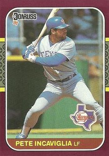 #175 Pete Incaviglia - Texas Rangers - 1987 Donruss Opening Day Baseball