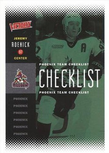 #175 Jeremy Roenick - Phoenix Coyotes - 2000-01 Upper Deck Victory Hockey