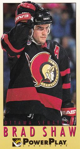 #175 Brad Shaw - Ottawa Senators - 1993-94 Fleer PowerPlay Hockey