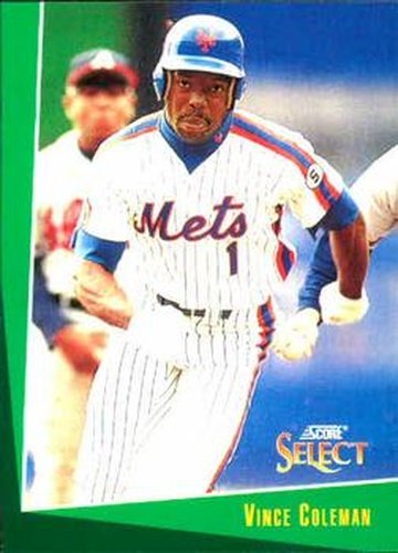#175 Vince Coleman - New York Mets - 1993 Select Baseball