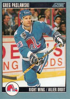 #175 Greg Paslawski - Quebec Nordiques - 1992-93 Score Canadian Hockey