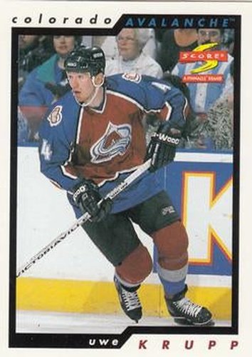 #175 Uwe Krupp - Colorado Avalanche - 1996-97 Score Hockey