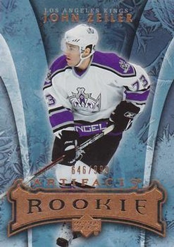 #175 John Zeiler - Los Angeles Kings - 2007-08 Upper Deck Artifacts Hockey