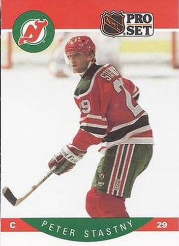 #175 Peter Stastny - New Jersey Devils - 1990-91 Pro Set Hockey